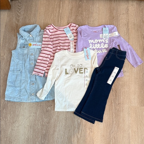Cat & Jack Denim Dress and Tops Set